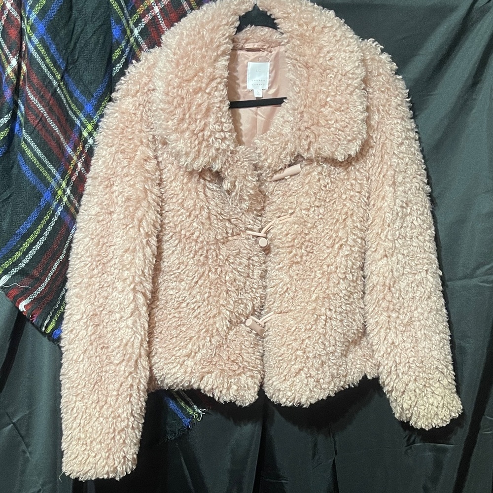LC Lauren Conrad Blush Teddy Jacket